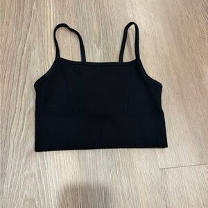 Black Cropped Tank Top